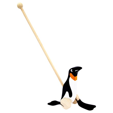 Tučňák na tyči - černobílý